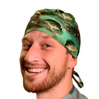 Scrub Cap - Bass Fish