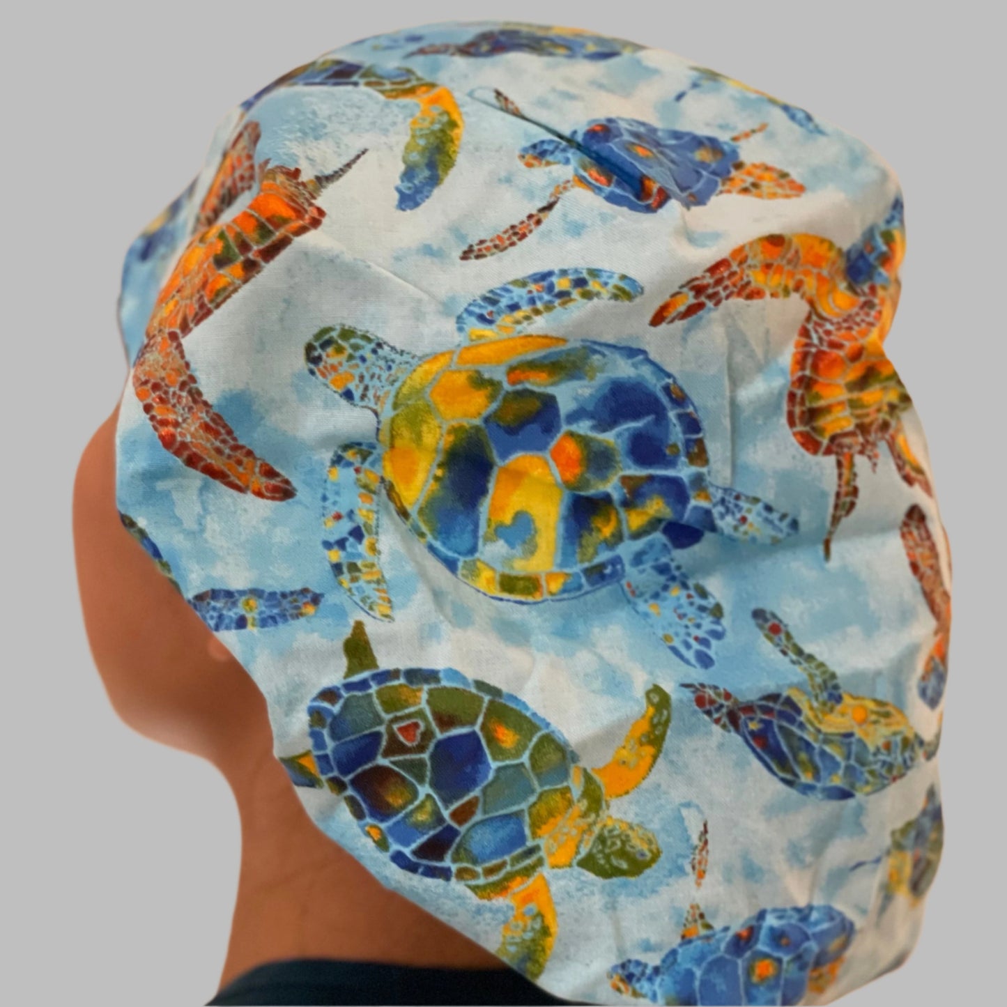 Bouffant-Tropical-Colorful Turtles