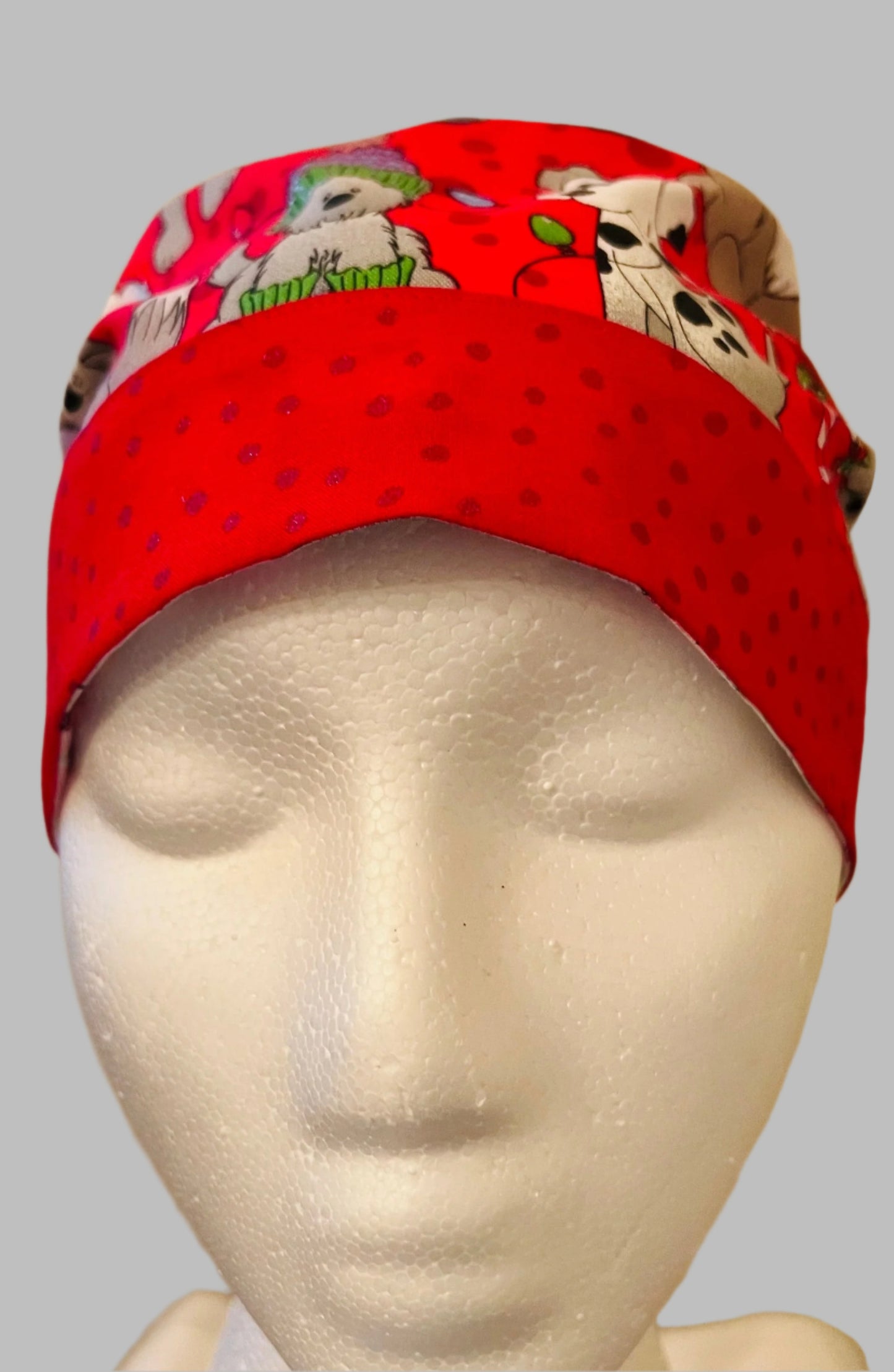 Ponytail Style Hat-Christmas dogs