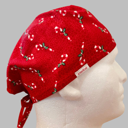Scrub Cap-Christmas-Candy Canes