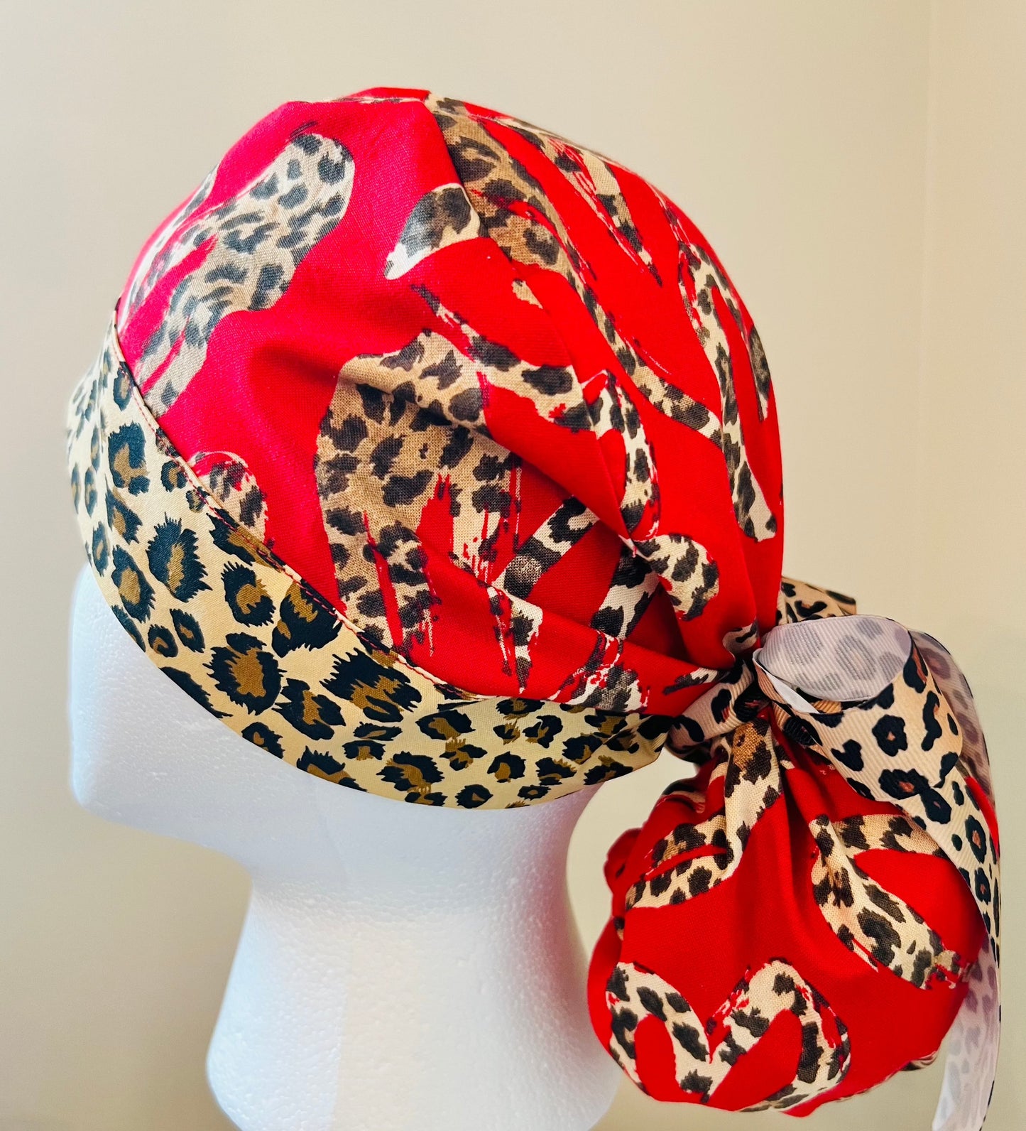 Ponytail Style - Valentines Day Leopard Hearts
