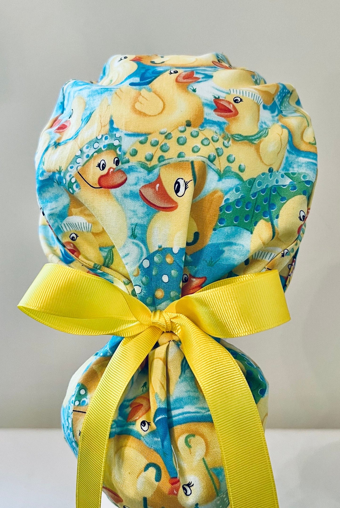 Ponytail Style Hat-Rubber Duckies and Rain boots