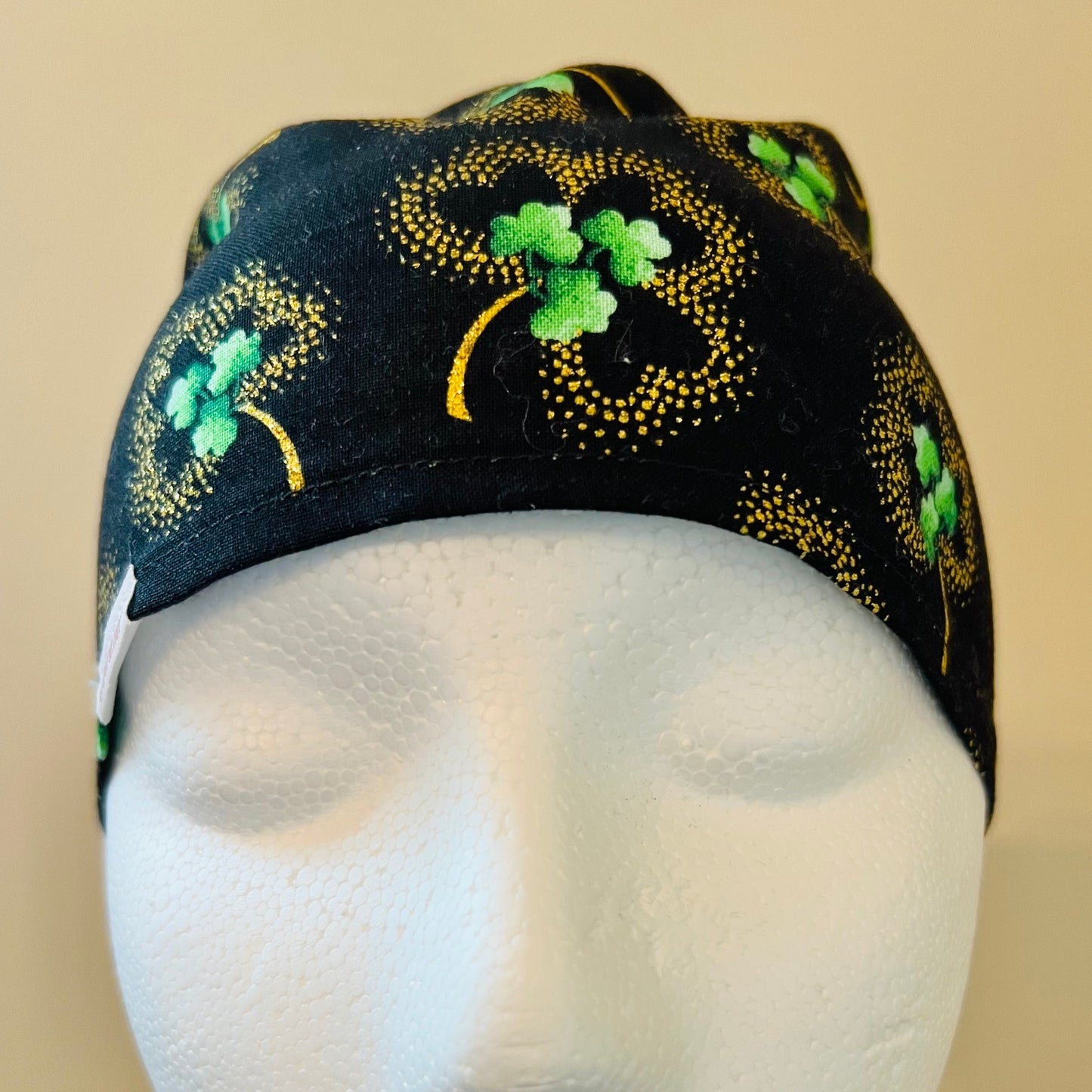 Scrub Caps-Four Leaf Clover-glitter