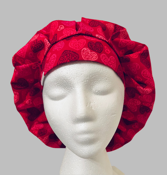 Bouffant-Valentines Day-Red Hearts