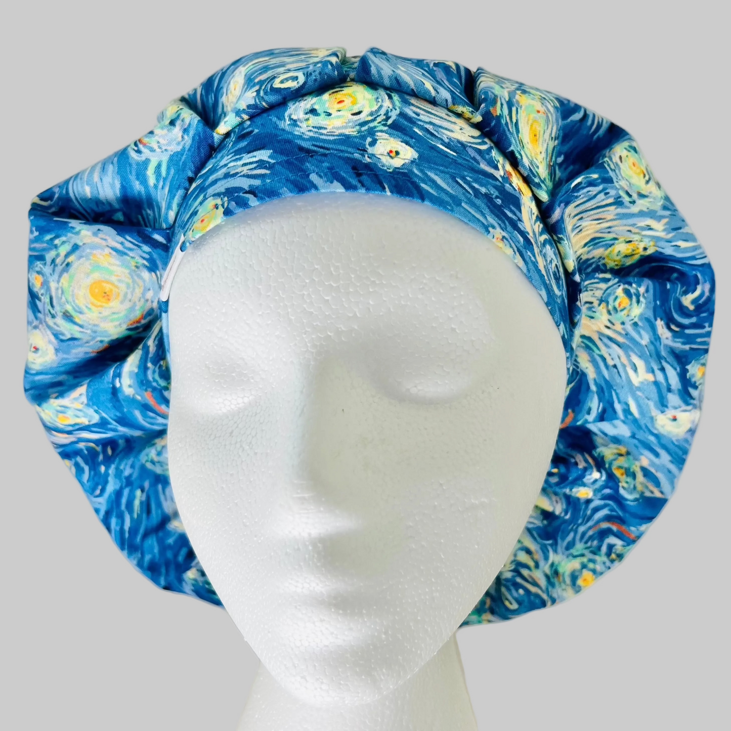 Starry Night Bouffant Scrub Cap|Artistic Van Gogh Inspired Surgical Hat