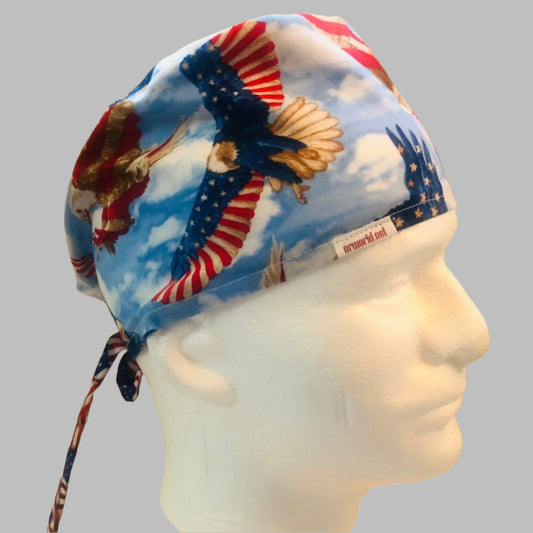 Scrub Cap-Fourth of July-Patriotic Eagle
