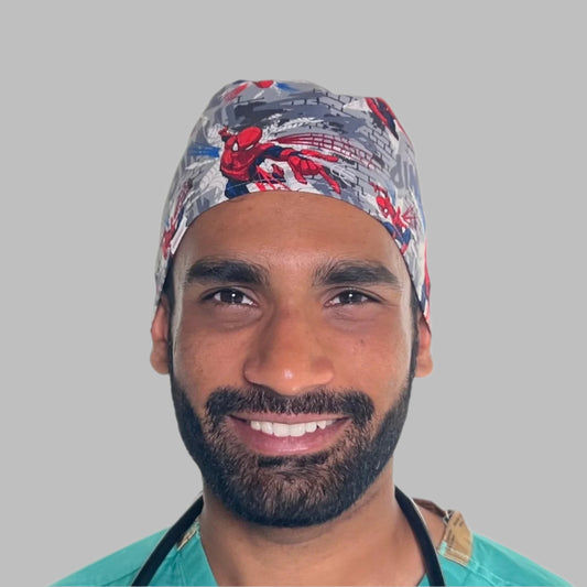 Scrub Cap-Spiderman