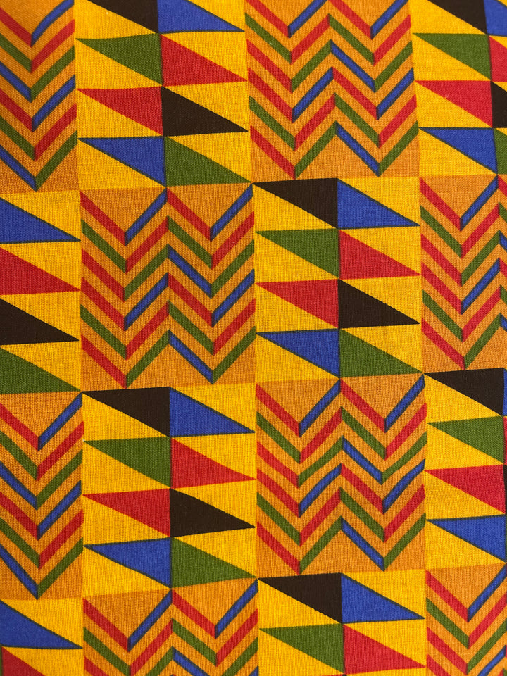 African Kente print XL ponytail scrub cap fabric view showing extra large hair pouch for braids locs and natural hair 