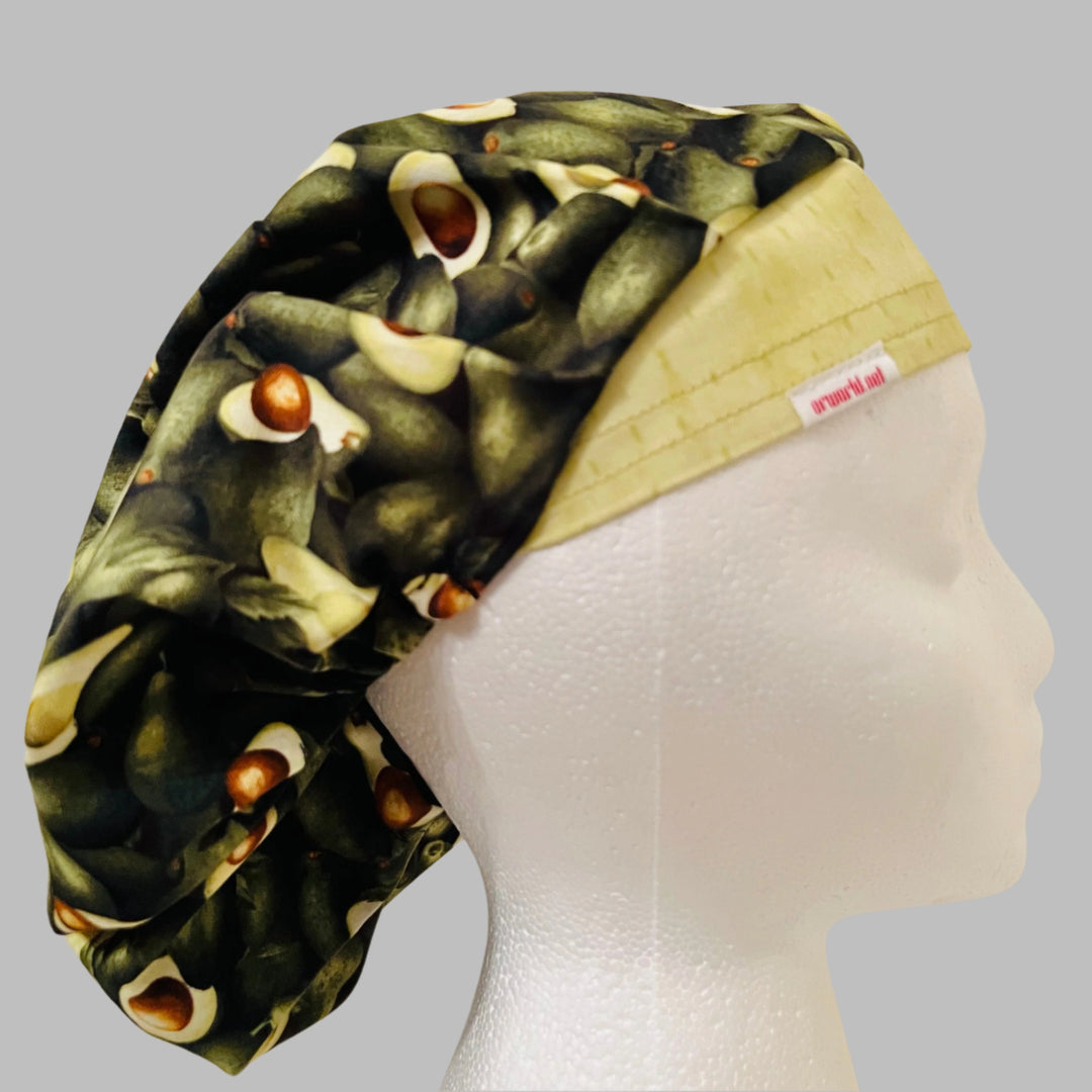 Avocado Print Scrub Cap | Foodie Surgical Hat | Cinco de Mayo Nurse Cap | Cute Fruit Medical Hat