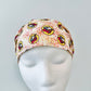 Beaver Print Euro Scrub Cap – Red & Yellow Hat Design | Euro Scrub Cap for Nurses & Surgical Techs
