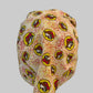 Beaver Print Scrub Cap – Fun Red & Yellow Surgical Cap | Adjustable Tie Nurse 