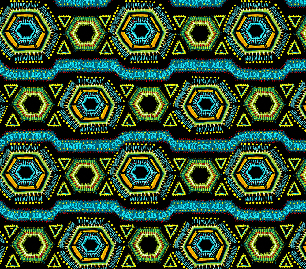 Blue African Kente Fabric XL Ponytail Scrub Cap, Women's Surgical Cap for Long Thick Hair, Handmade Ghana-Inspired Medical Hat, Satin Lining Available for Nurses, Surgeons and Healthcare Workers-fabric full 