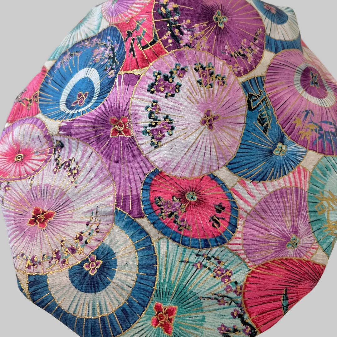 Spring Floral Bouffant Scrub Cap – Parasol Nurse Hat, Pastel Surgical Cap, Ponytail Scrub Cap, Women’s OR Hat