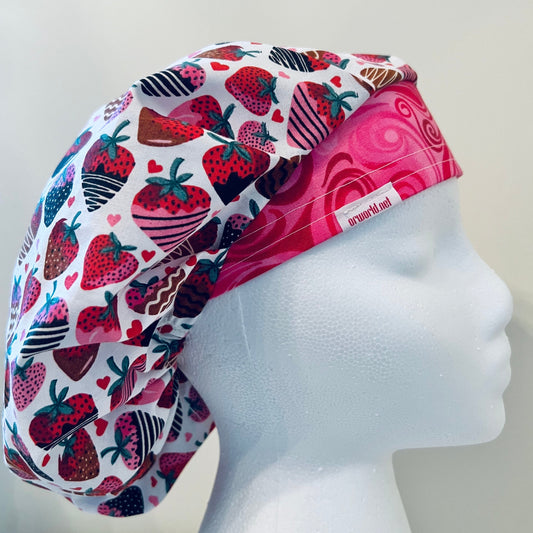 Bouffant-Valentine-Strawberries dipped in chocolate