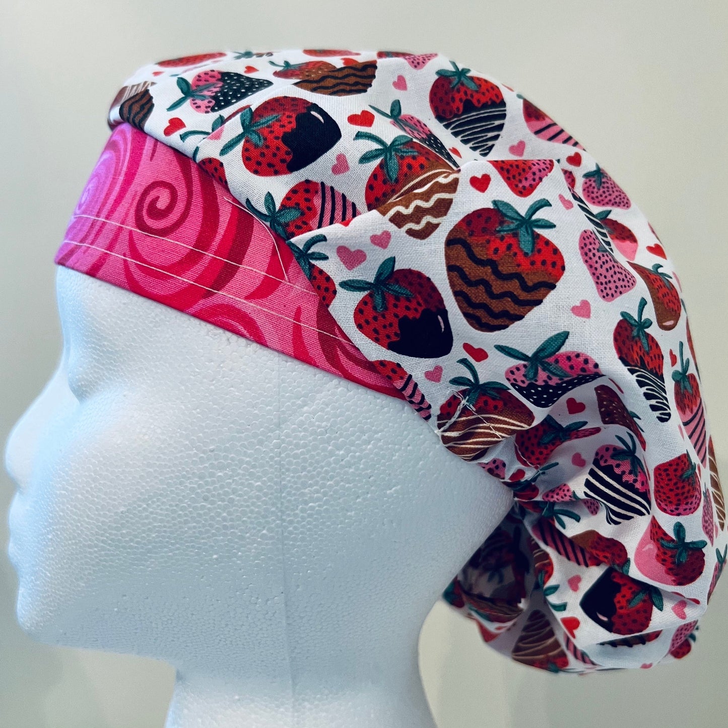 Bouffant-Valentine-Strawberries dipped in chocolate