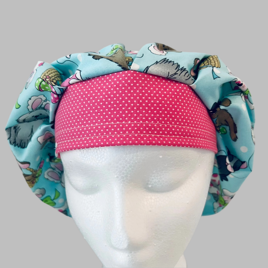 Bouffant Hat-Easter Hoppy Tails