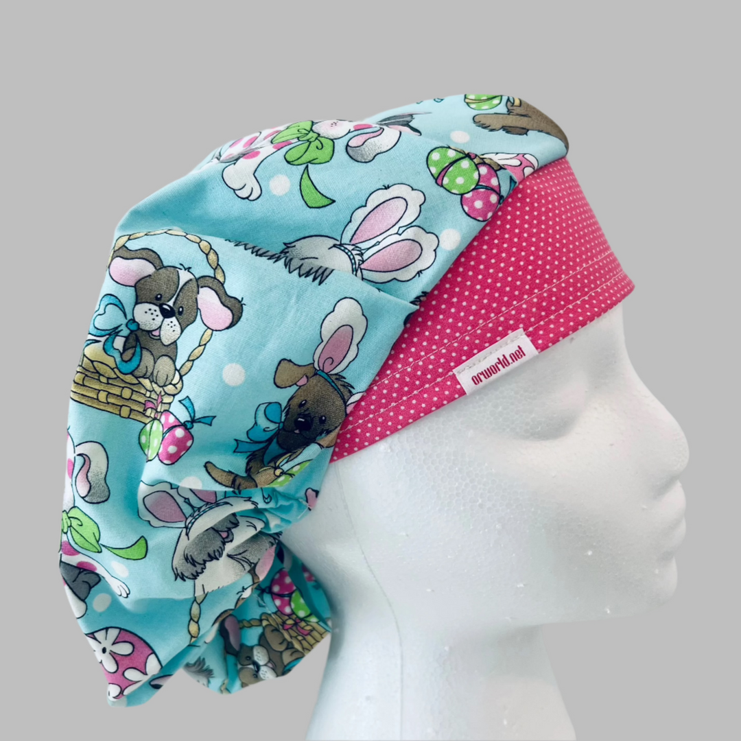 Bouffant Hat-Easter Hoppy Tails