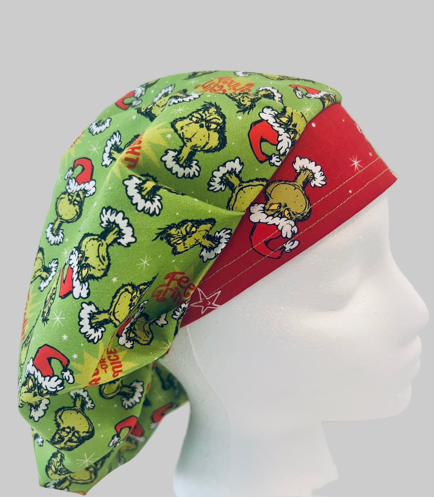 Bouffant Hat-Naughty,Nice & a Little Grinchy