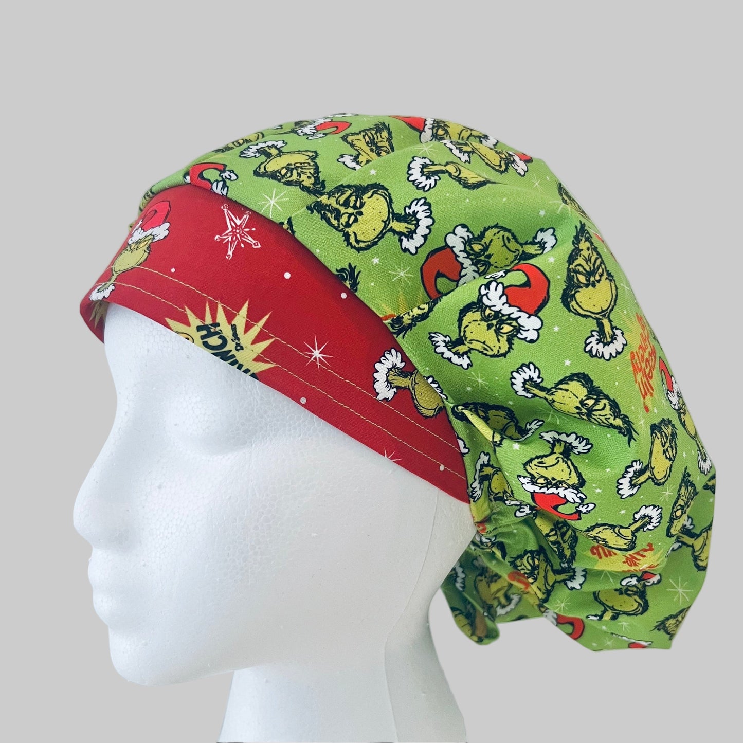Bouffant Hat-Naughty,Nice & a Little Grinchy