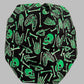 Bouffant Hat-Neon Green Skeleton