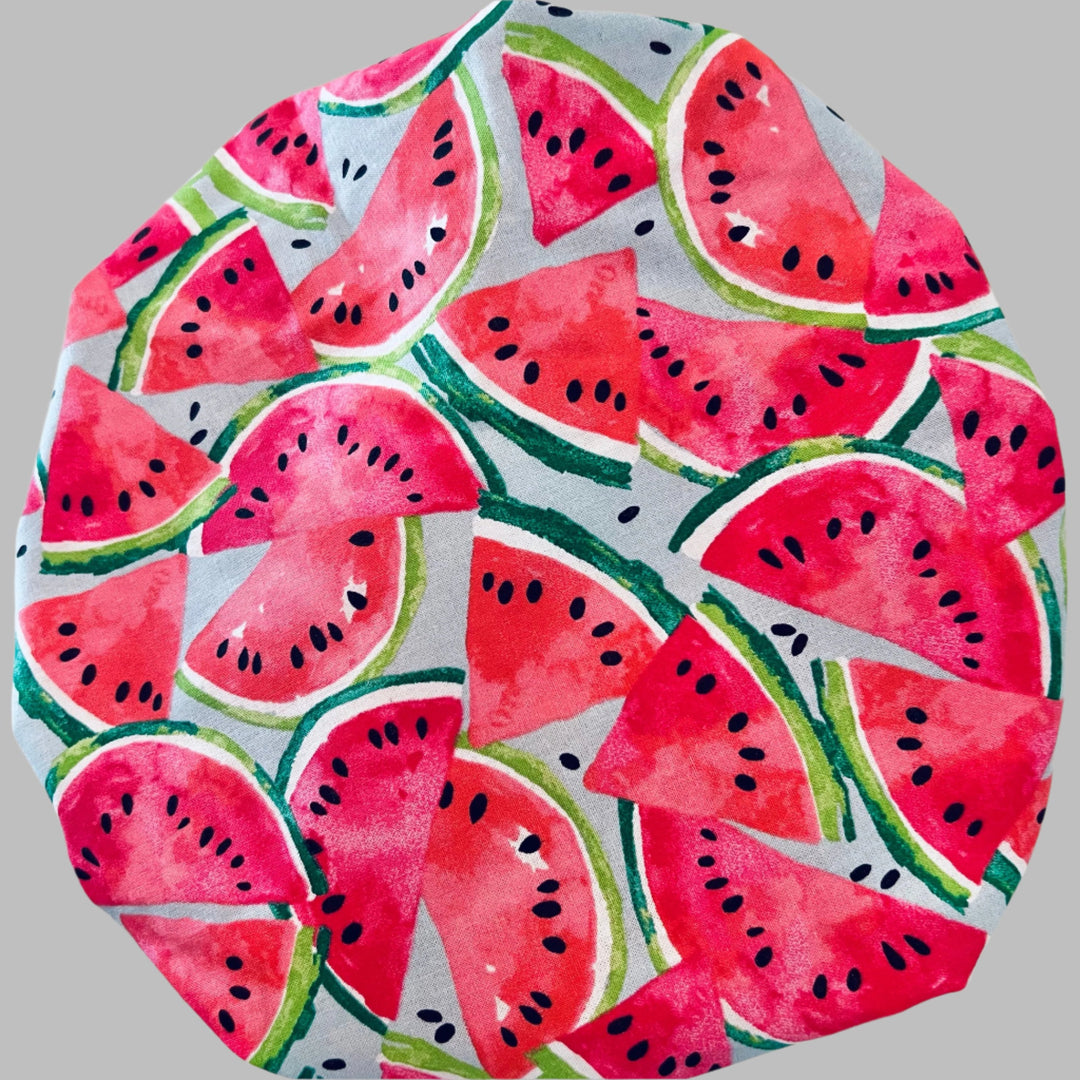 Bouffant Scrub Cap Watermelon Print for Women – Adjustable elastic for long hair -Surgical Hat for Surgeons &amp; Nurses