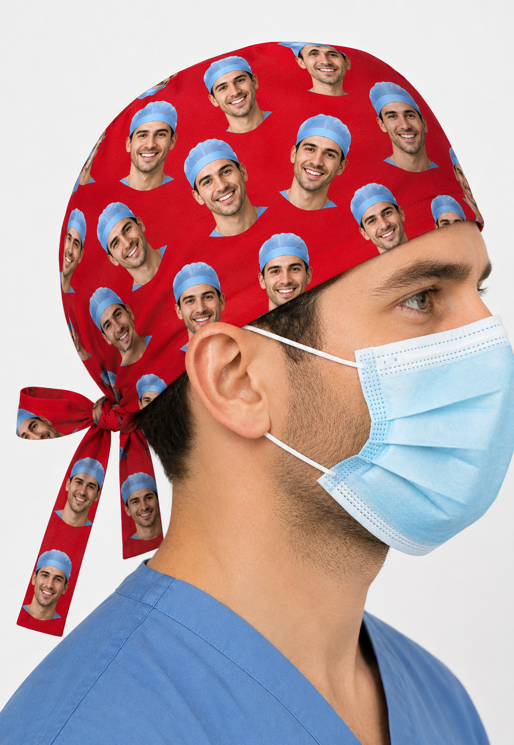 Custom Photo Scrub Cap | Personalized Surgical Cap with Your Pet, Team or Favorite Photo