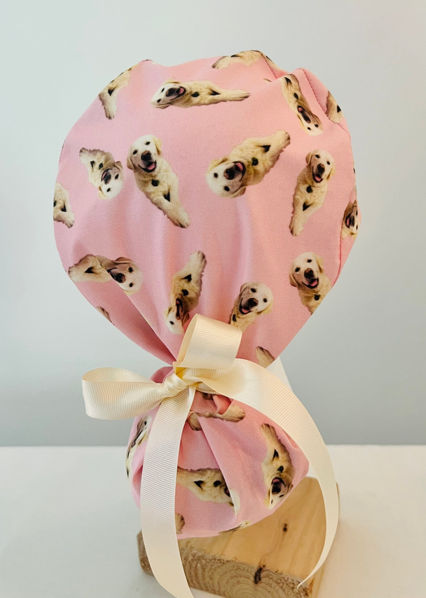 Custom Photo Ponytail Scrub Cap Personalized Surgical Hat with Pet Photos Dog Photo Scrub Cap Long Hair Nurse -gift for surgeon-for women-Scrub Cap OR World