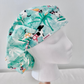 Dog Surfing Bouffant Scrub Cap | Tropical Beach Dogs Hat | Ocean Waves Veterinary Cap | Summer Hair Coverage Scrub Hat