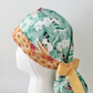 Dog Surfing Ponytail Scrub Cap | Tropical Beach Dog Hat | Ocean Waves Ponytail Surgical Cap | Summer Vet Tech Hat