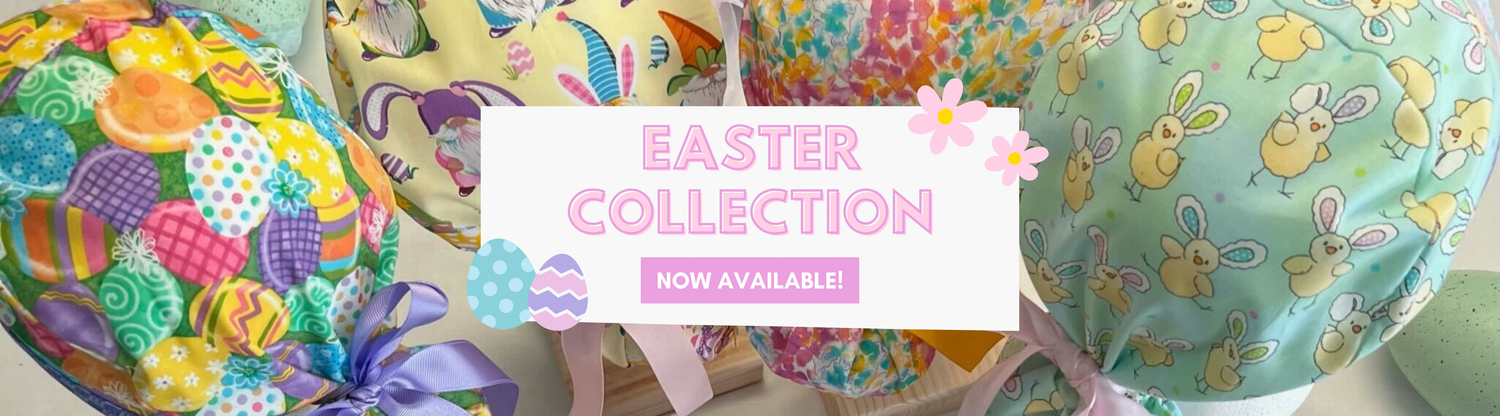 easter surgical scrub hats collection