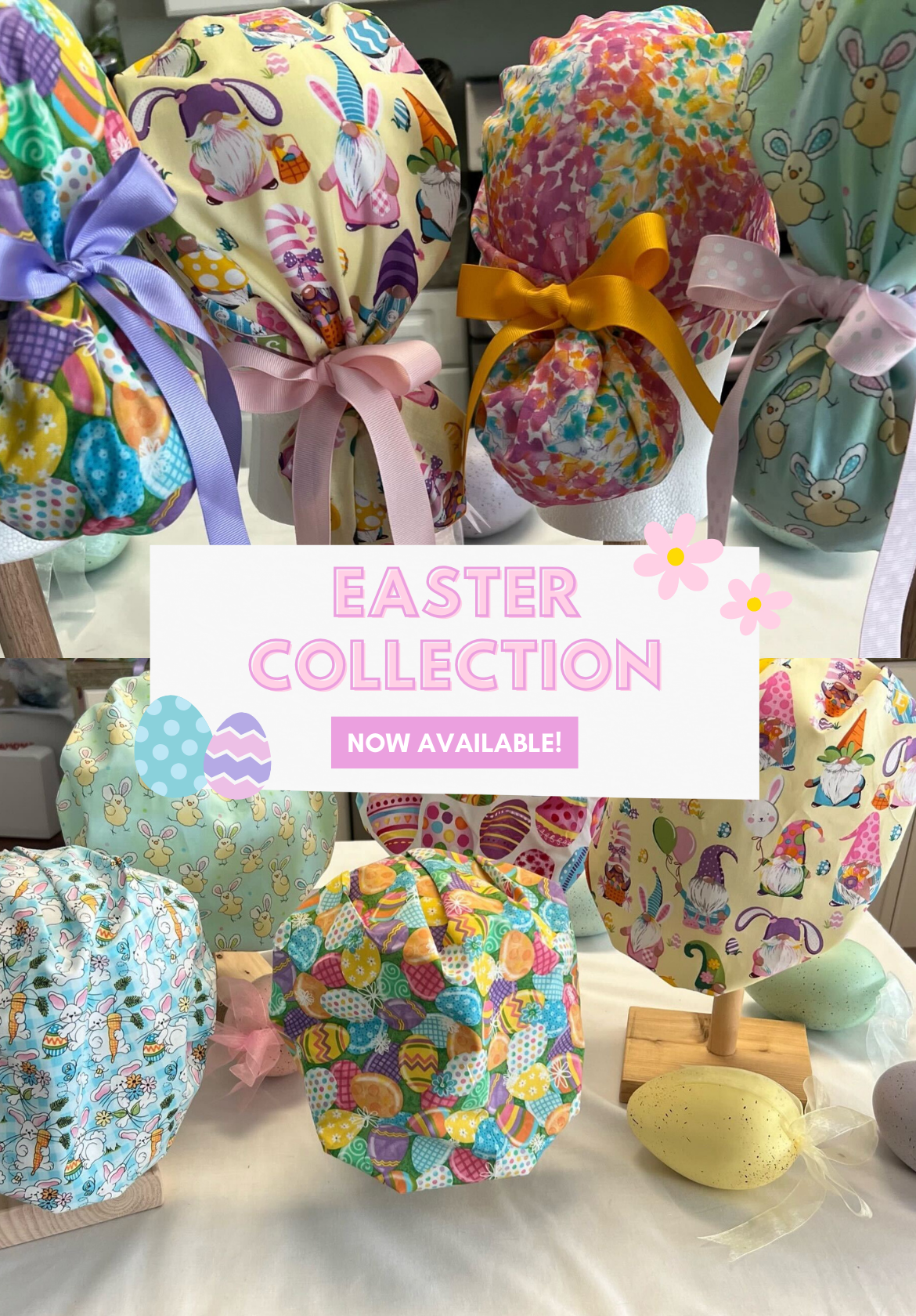 easter surgical scrub hats collection