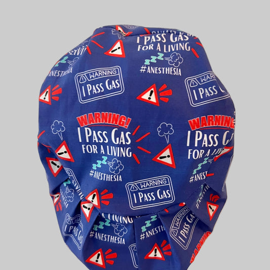 Anesthesia Scrub Cap Funny | " I Pass Gas for a Living " | Anesthesiologist Surgical Hat