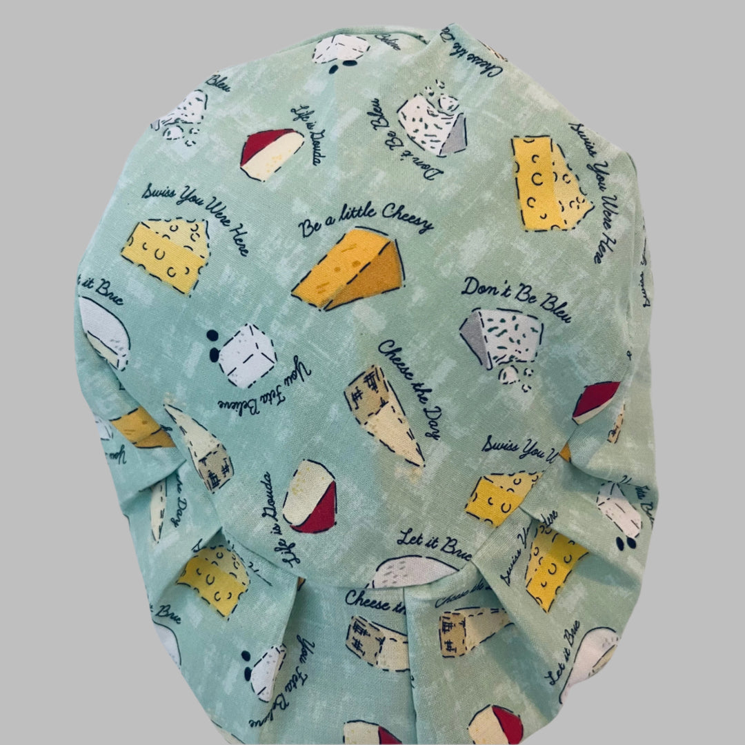 Euro Scrub Cap | Life is Gouda | You Feta Believe | Swiss You Were Here | Let It Brie | Cheese Lover Nurse Cap