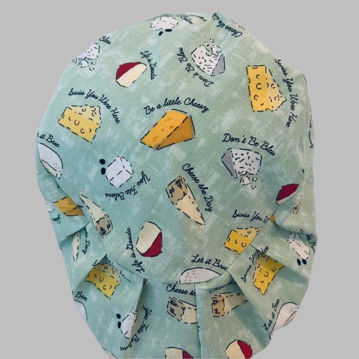Euro Scrub Cap | Life is Gouda | You Feta Believe | Swiss You Were Here | Let It Brie | Cheese Lover Nurse Cap