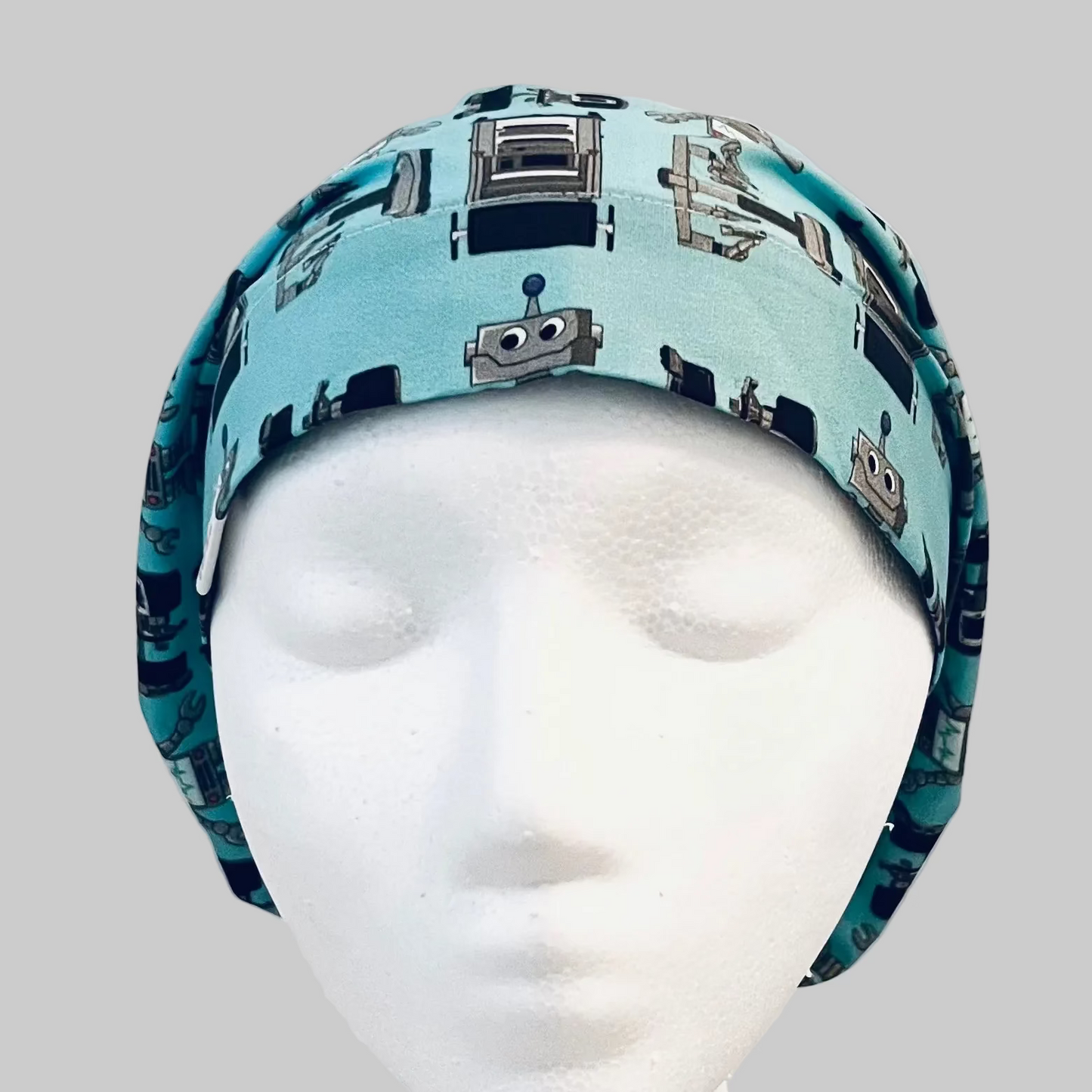 Euro Scrub Cap-Robot Medical Print | Nurse Surgical Cap