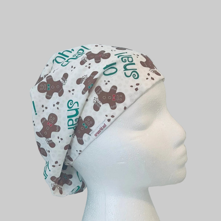 Funny Gingerbread Euro Scrub Cap – “Oh Snap!” Christmas Surgical Cap for Men &amp; Women