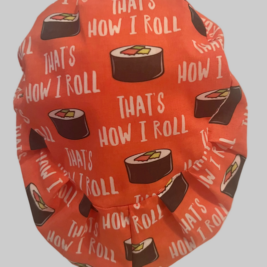 Funny Sushi Euro Scrub Cap – “That’s How I Roll” Surgical Cap | Nurse & OR Hat