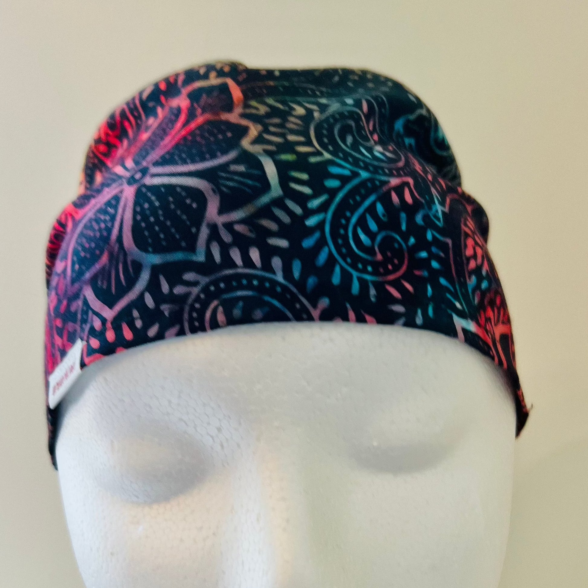 Scrub Cap-Batik colorful vines