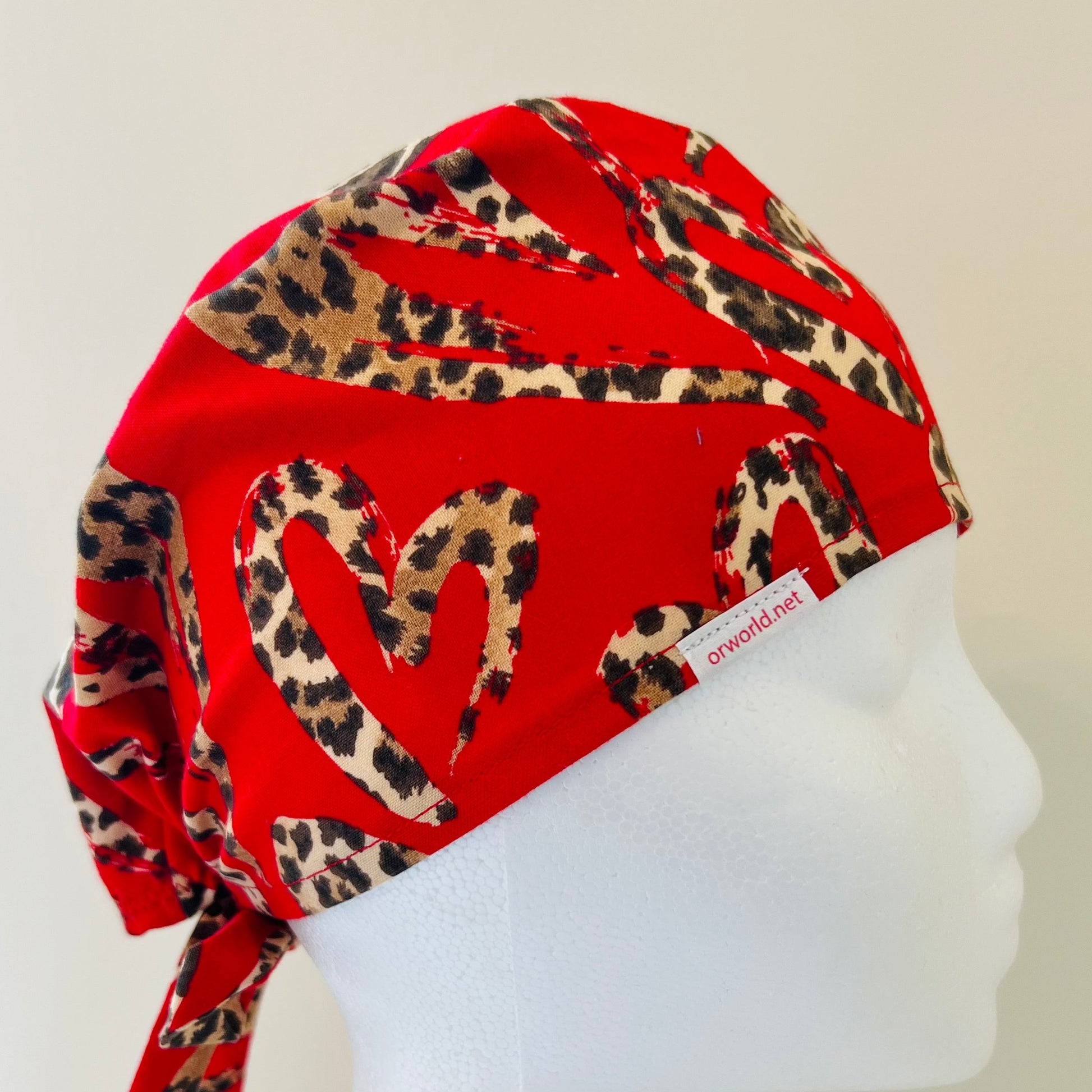 Scrub Cap -Valentine Sassy Sexy Leopard