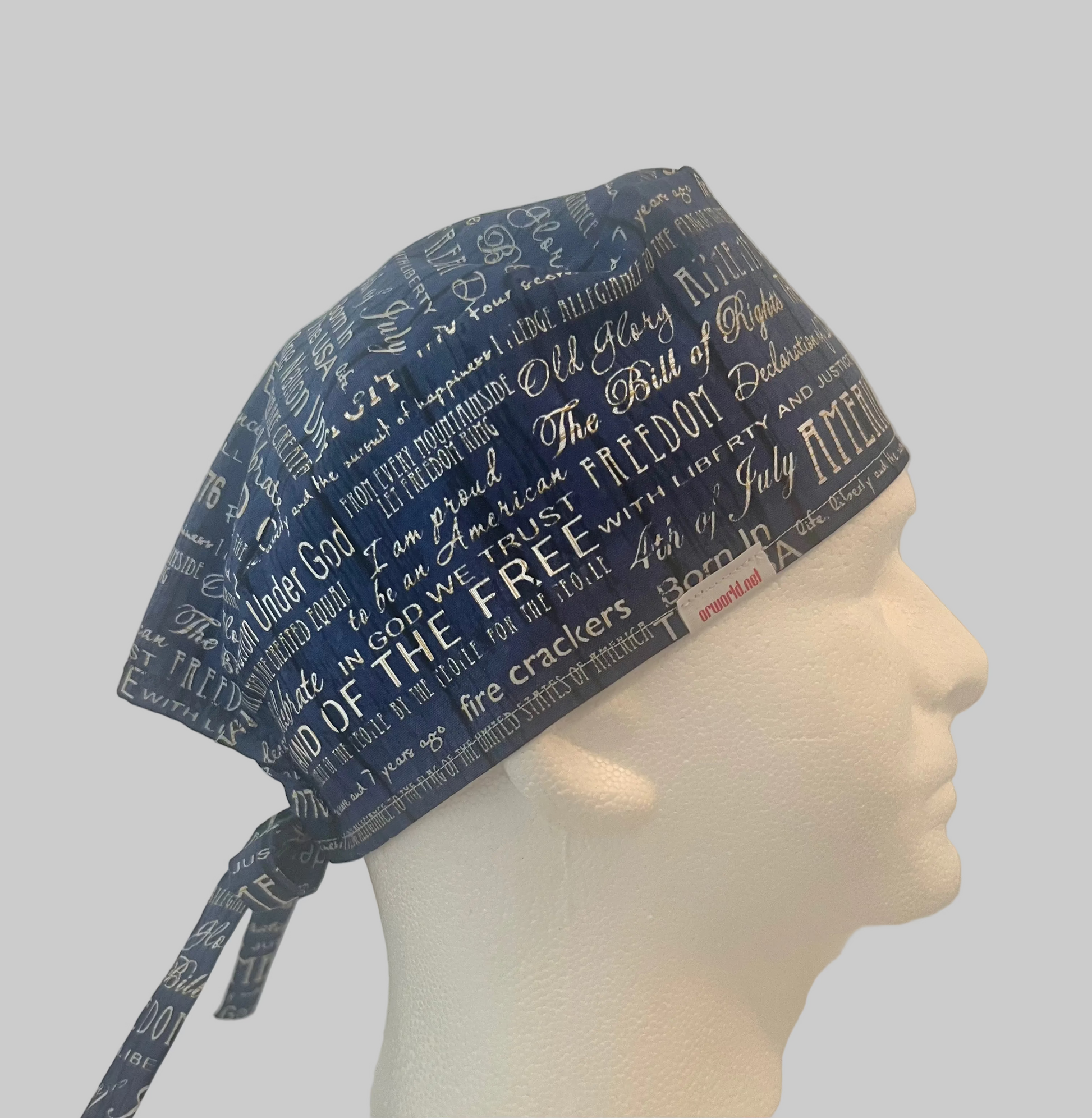 Land of the Free Patriotic Scrub Cap|4th of July USA Surgical Cap