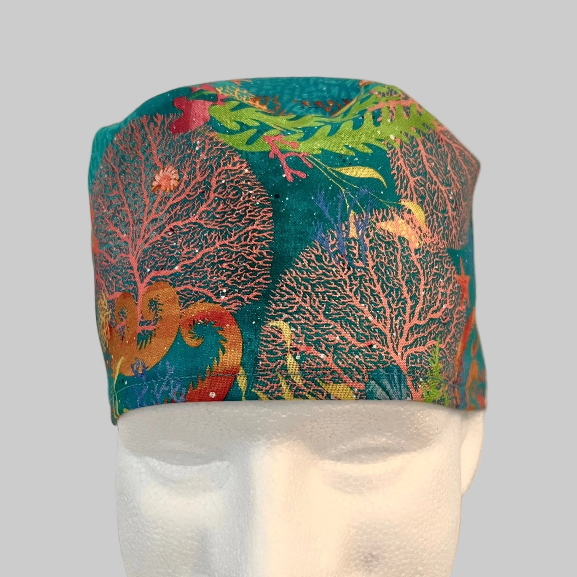 Ocean Reef Scrub Cap|Seahorse Marine Life Nurse Surgical Scrub Cap