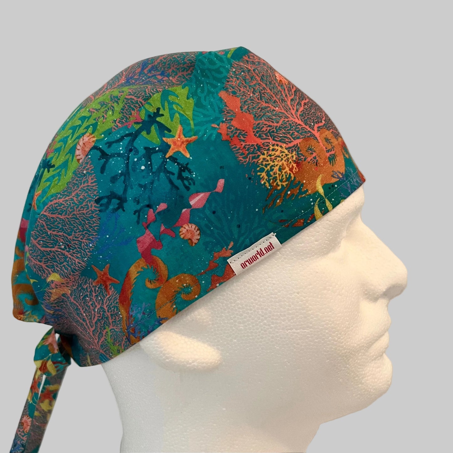 Ocean Reef Scrub Cap|Seahorse Marine Life Nurse Surgical Scrub Cap