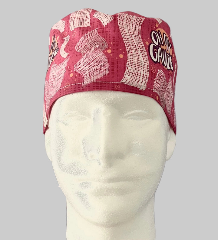 Oh My Gauze Traditional Scrub Cap | Funny Surgical Hat | Medical Humor OR Cap | front view