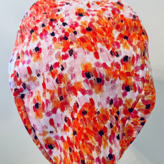 Scrub Cap - Orange sunset speckles