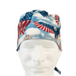 Patriotic Eagle Scrub Cap | American Flag Bald Eagle Surgical Cap | USA Freedom Nurse Hat | Red White Blue OR Cap
