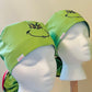 Ponytail surgical hat Christmas Green Grinch