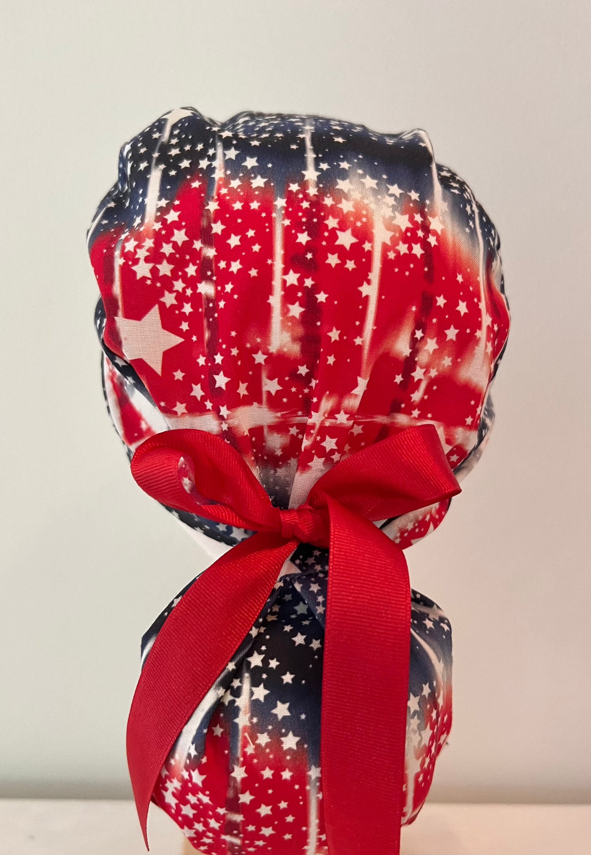 Ponytail-Fourth of July Tie Dye