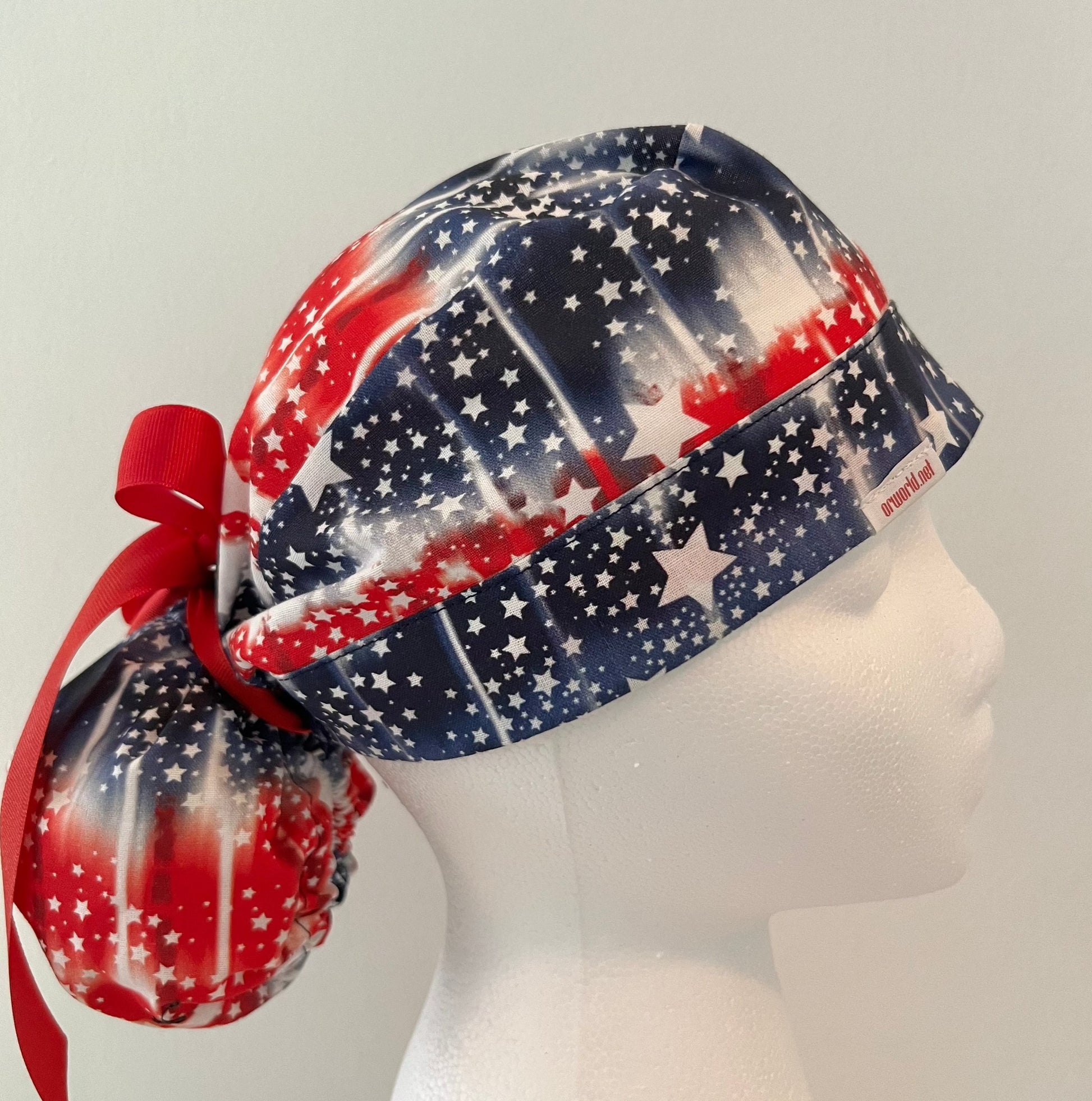 Ponytail-Fourth of July Tie Dye