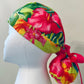 Ponytail-Hawaiian Lime and Pink Flowers