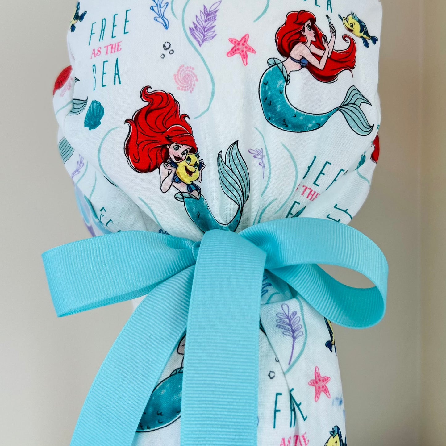 Ponytail surgical hat Princess Ariel